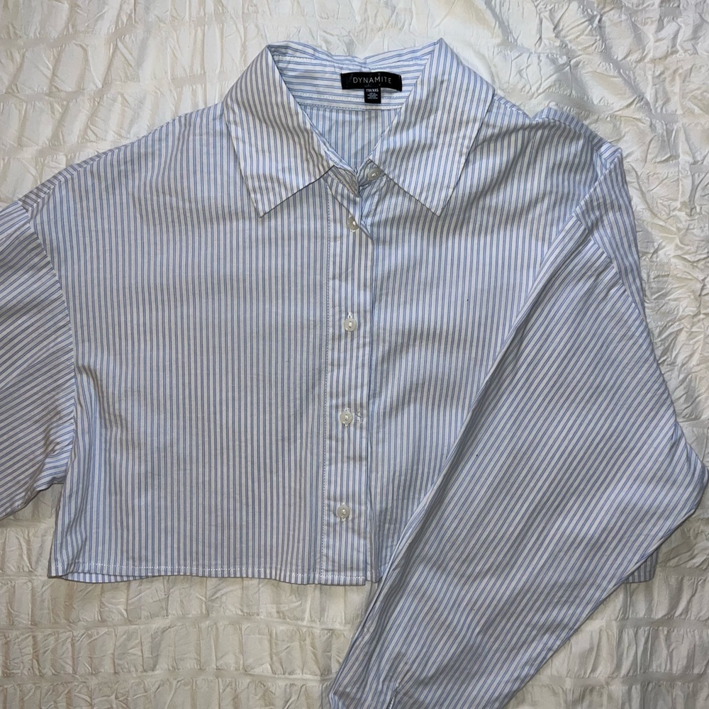 Cropped striped shirt